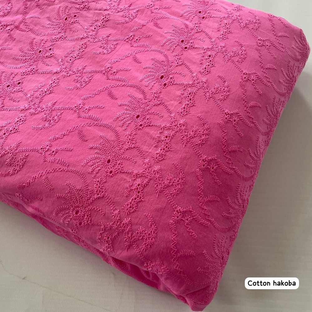 Cotton Hakoba Schiffli Fabric